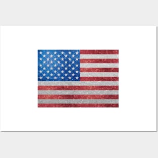 American Flag Glitter Sticker Posters and Art